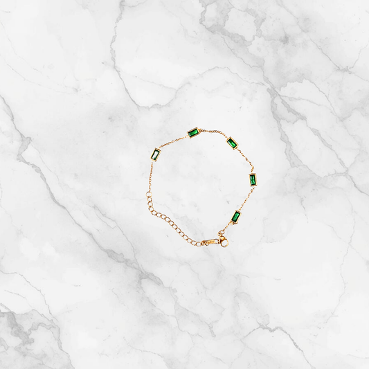 Emerald Green Stone Bracelet