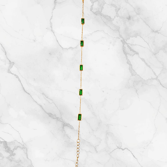 Emerald Green Stone Bracelet